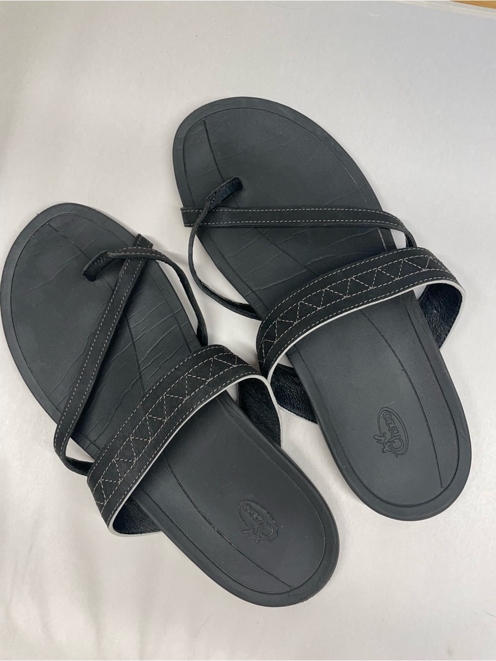 Chaco Deja Sandals Women’s Size 8 Black Leather Strappy Comfort Sandals
